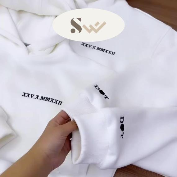 Broderie de date en chiffres romains