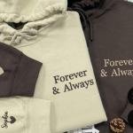 Forever & Always brodé sur la poitrine