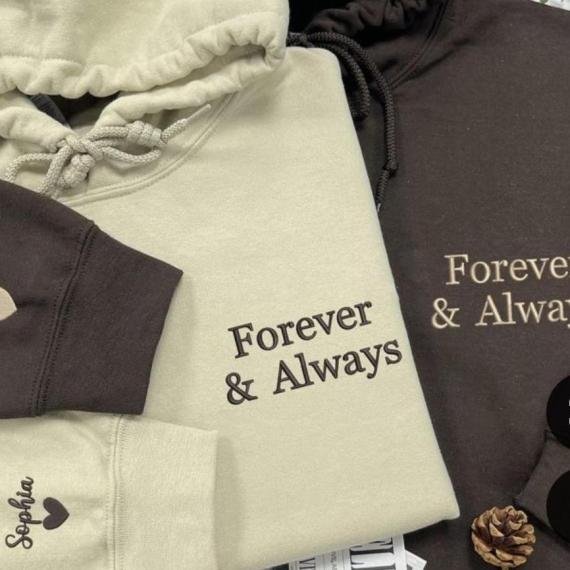 Forever & Always brodé sur la poitrine