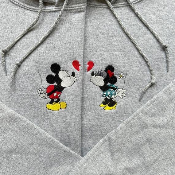 Mickey & Minnie Mouse brodé