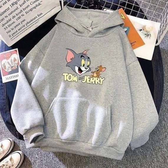 Tom and Jerry embroidered on chest